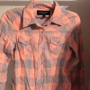 Fox plaid button up